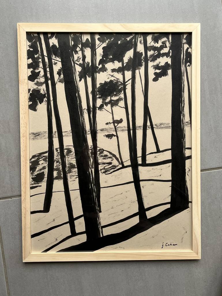 Original Art Deco Landscape Painting by Frederic Cadiou