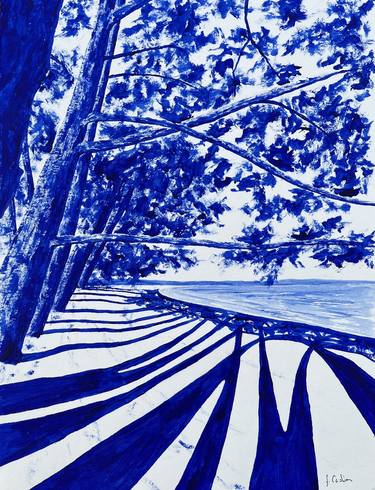 Original Art Deco Beach Paintings by Frederic Cadiou
