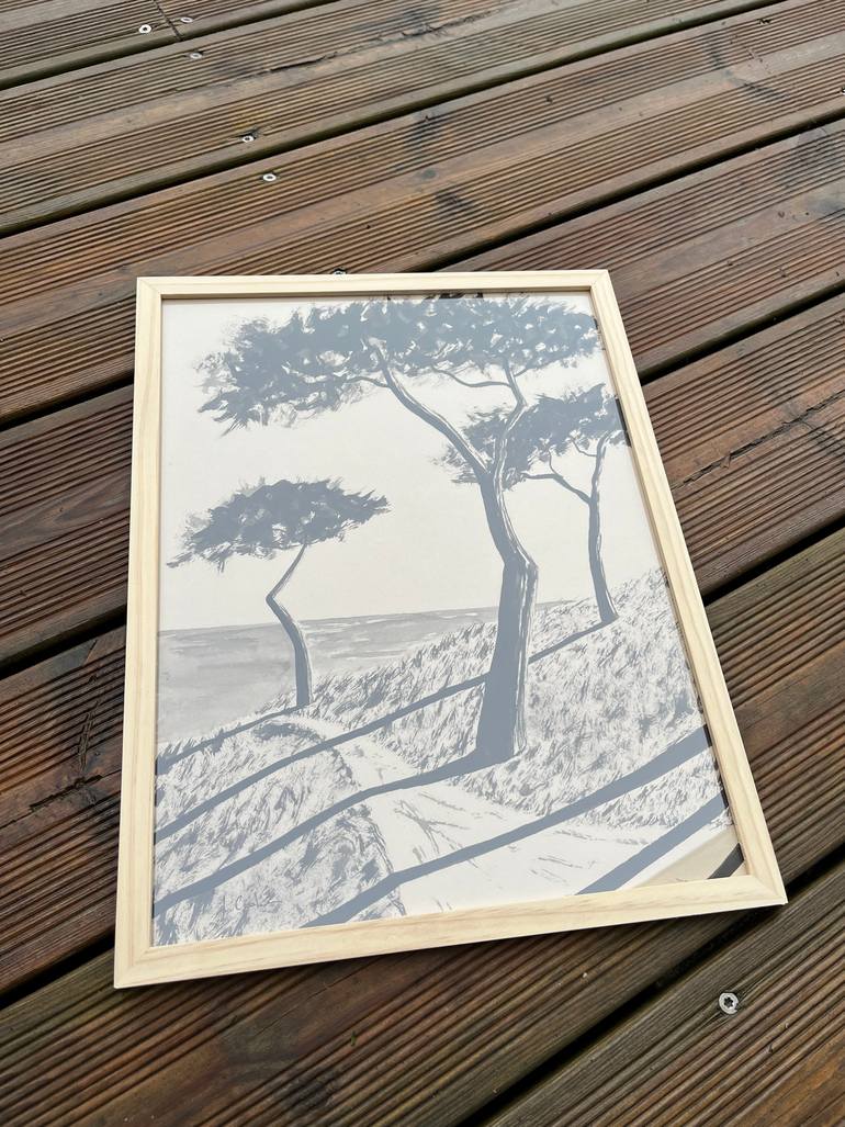 Original Art Deco Landscape Painting by Frederic Cadiou