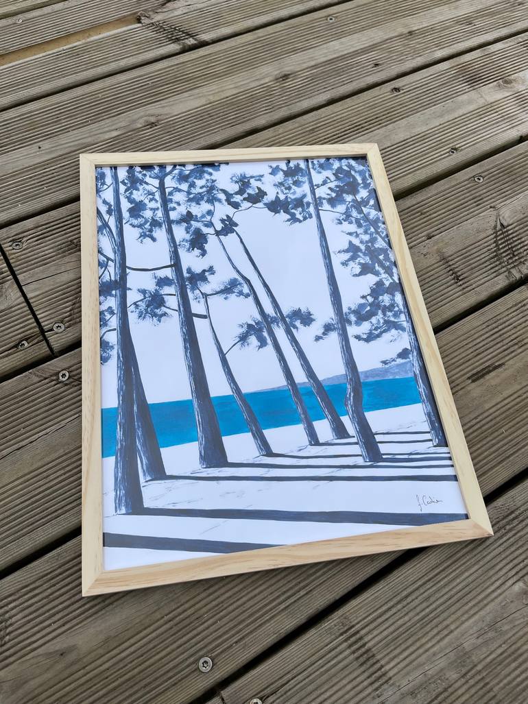 Original Art Nouveau Landscape Painting by Frederic Cadiou