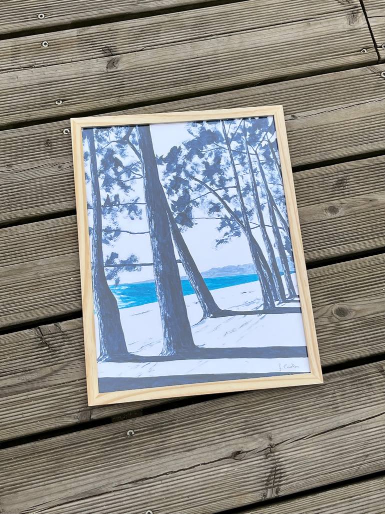 Original Art Deco Landscape Painting by Frederic Cadiou