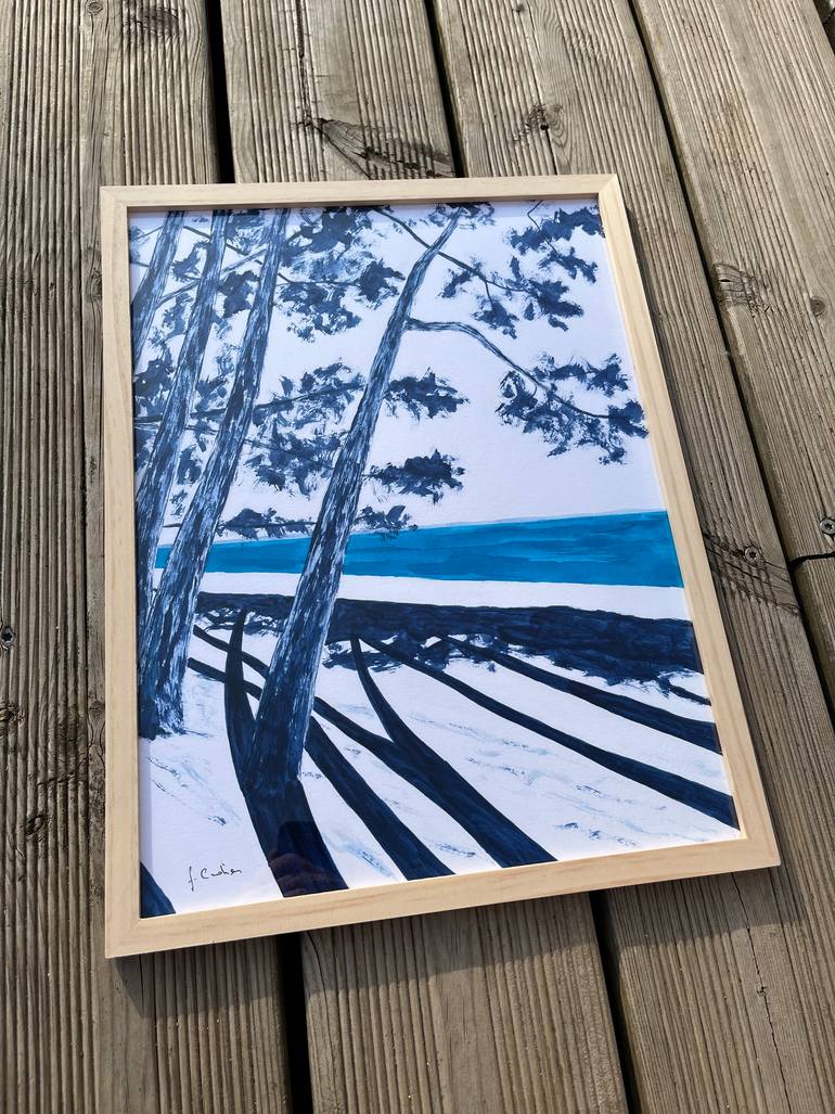 Original Art Deco Landscape Painting by Frederic Cadiou