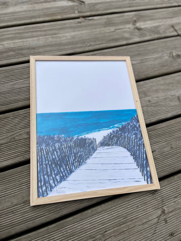 Original Art Deco Landscape Painting by Frederic Cadiou