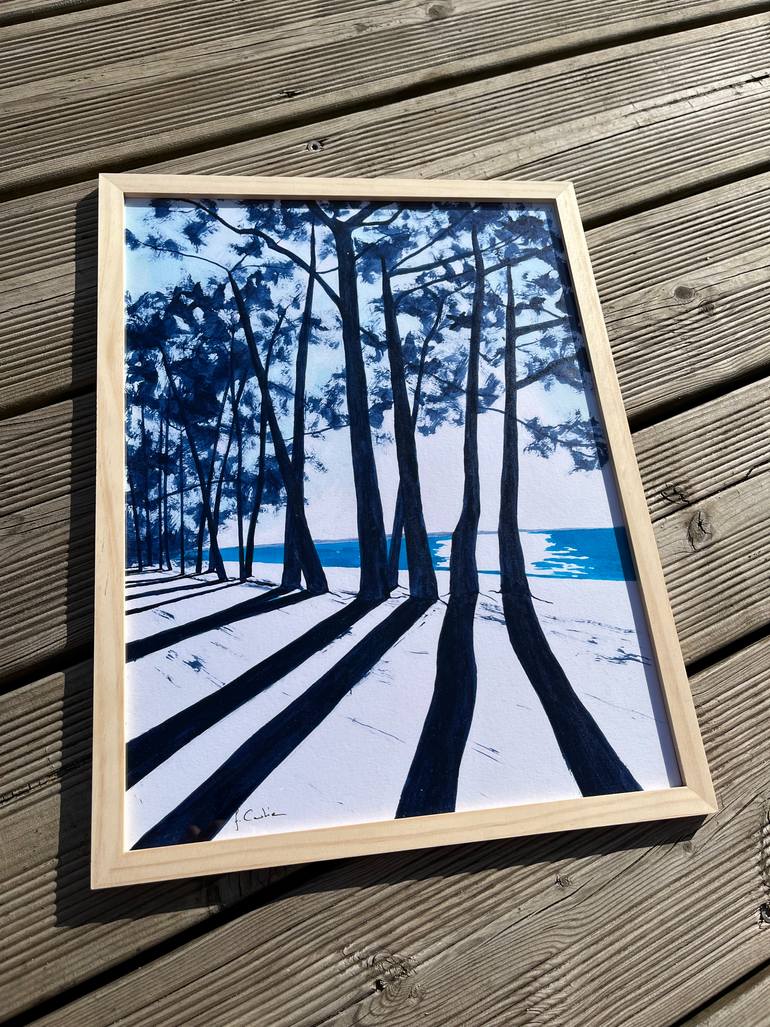 Original Art Deco Landscape Painting by Frederic Cadiou