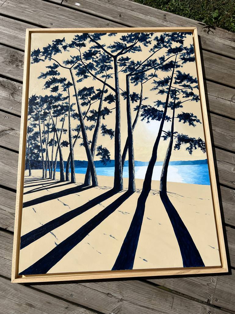 Original Art Deco Landscape Painting by Frederic Cadiou