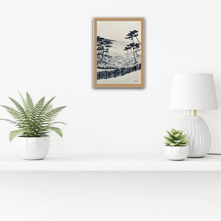 Original Art Deco Landscape Painting by Frederic Cadiou