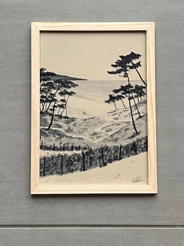 Original Art Deco Landscape Painting by Frederic Cadiou