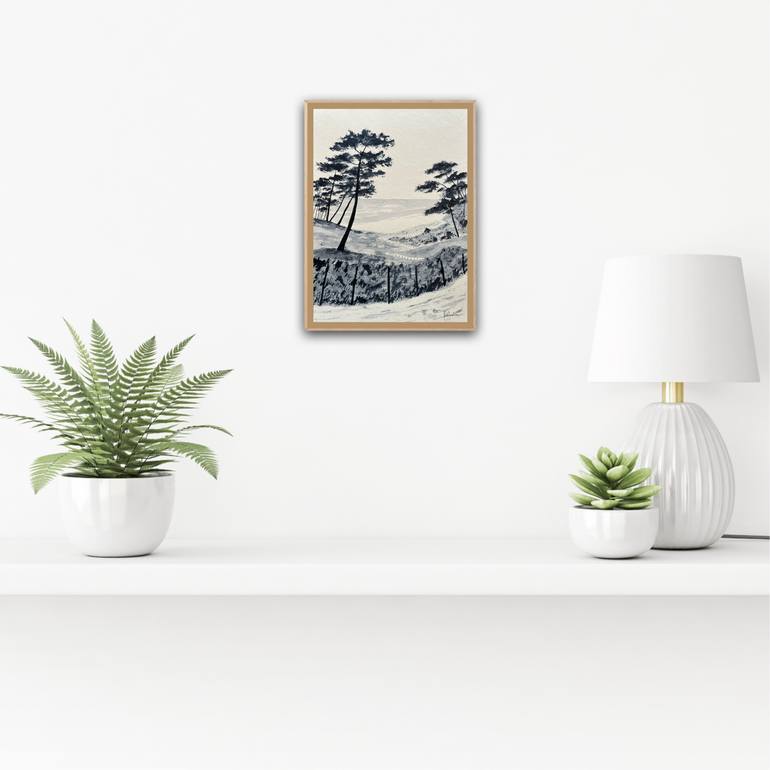 Original Art Deco Landscape Painting by Frederic Cadiou