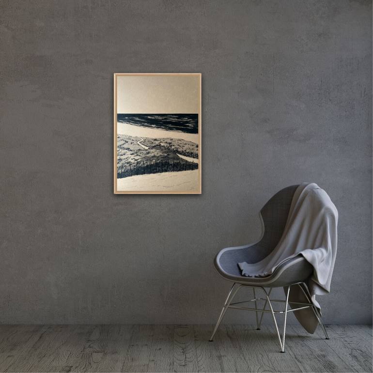 Original Art Deco Landscape Painting by Frederic Cadiou