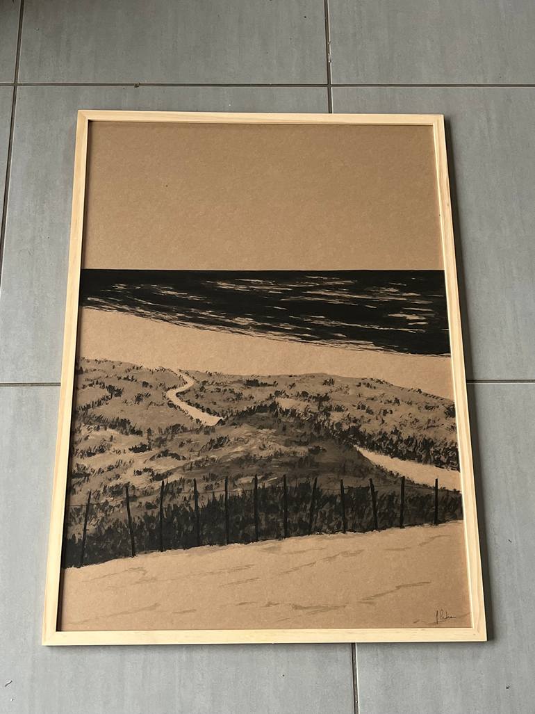 Original Art Deco Landscape Painting by Frederic Cadiou