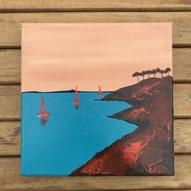Original Illustration Seascape Paintings by Frederic Cadiou