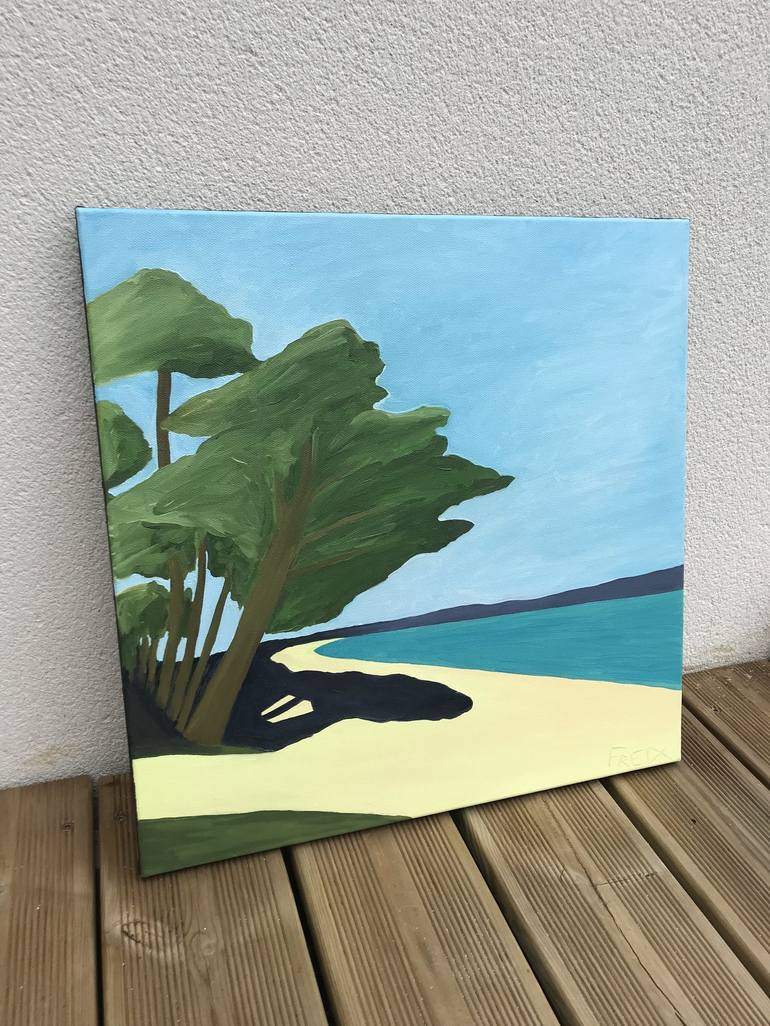 Original Figurative Beach Painting by Frederic Cadiou