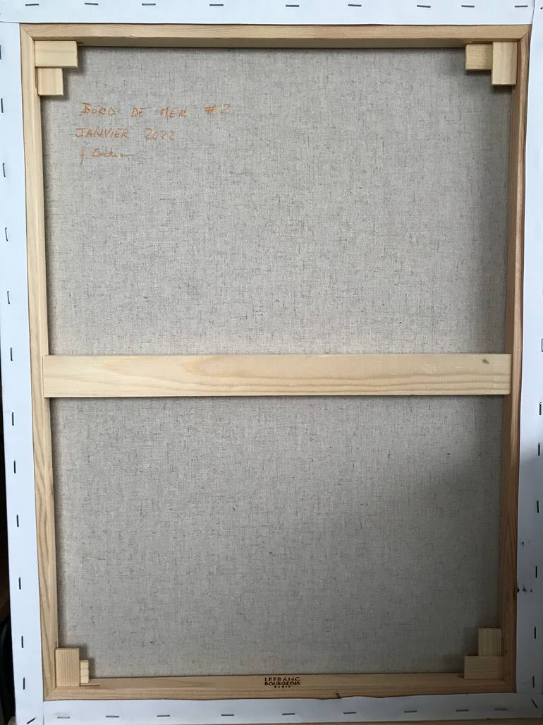 Original Abstract Expressionism Beach Painting by Frederic Cadiou