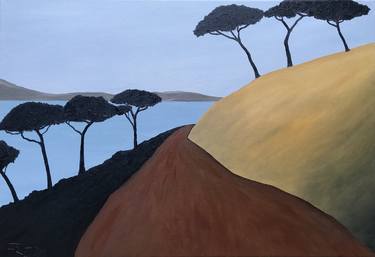 Original Art Deco Landscape Paintings by Frederic Cadiou