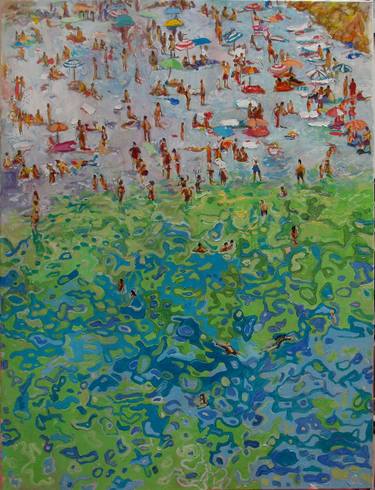 Original Abstract Expressionism Beach Paintings by Darek Żejmo