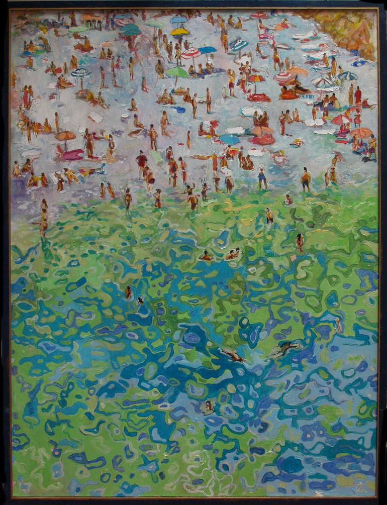 Original Beach Painting by Darek Żejmo