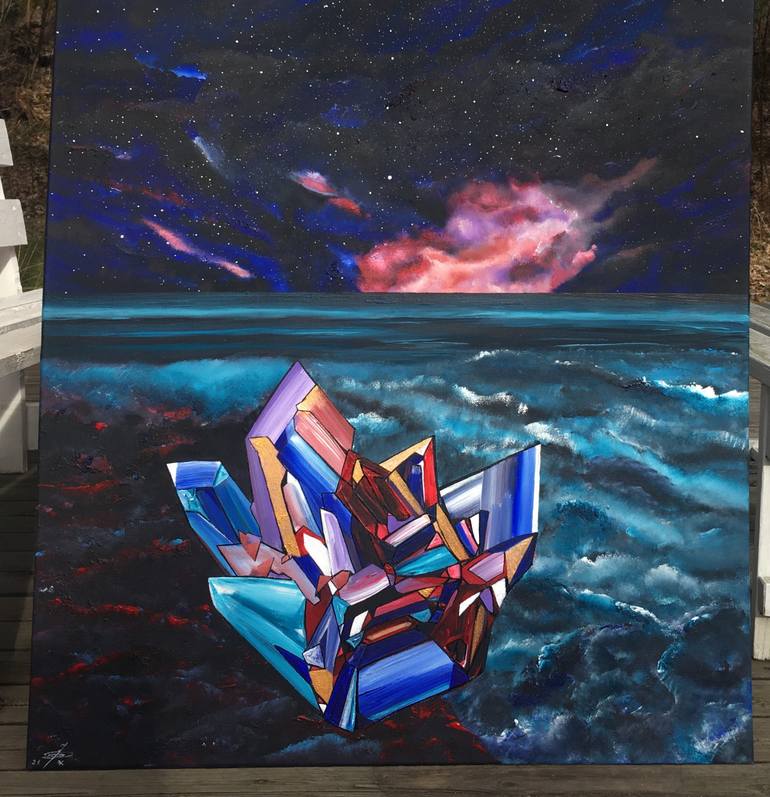 Original Conceptual Abstract Painting by Katia Fell