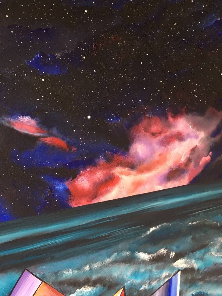 Original Conceptual Abstract Painting by Katia Fell