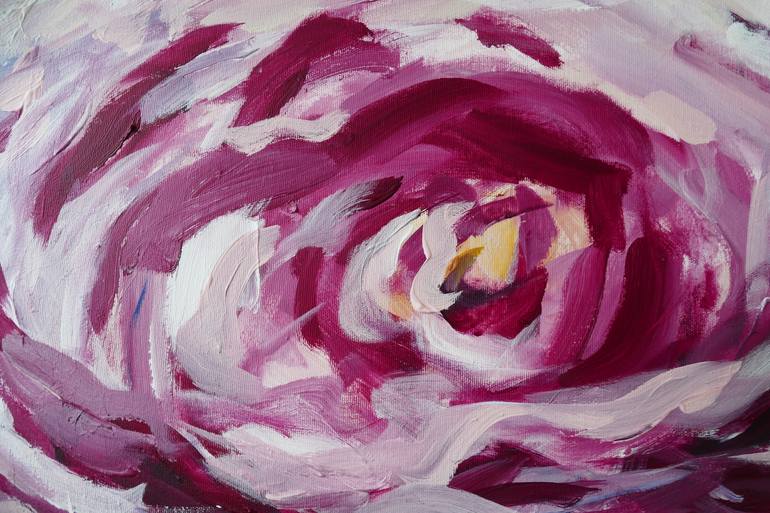 Original Expressionism Floral Painting by Martina Trckova
