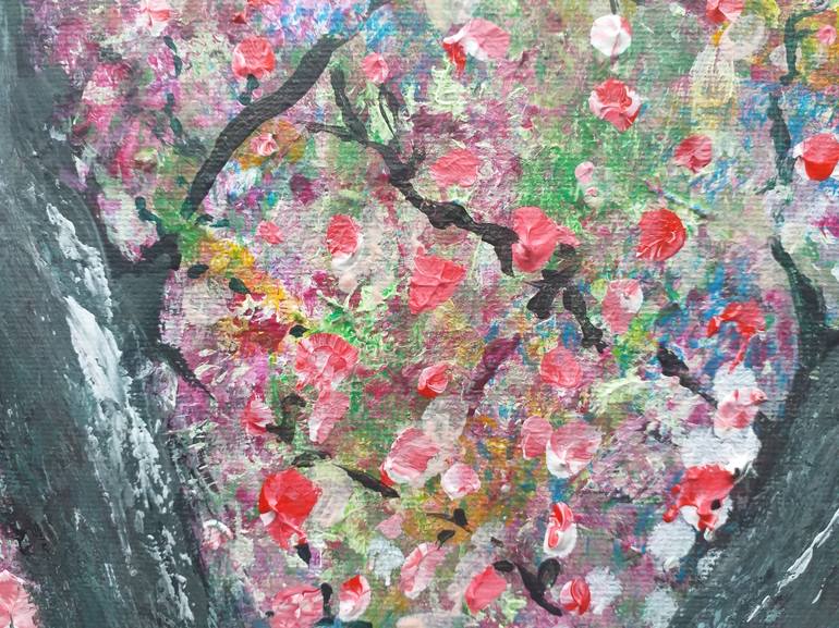 Original Impressionism Abstract Painting by Claudie Nedelec