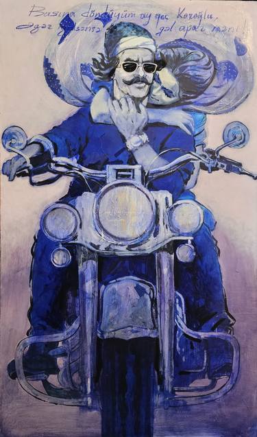 Original Contemporary Motorbike Painting by Elshan Karaca