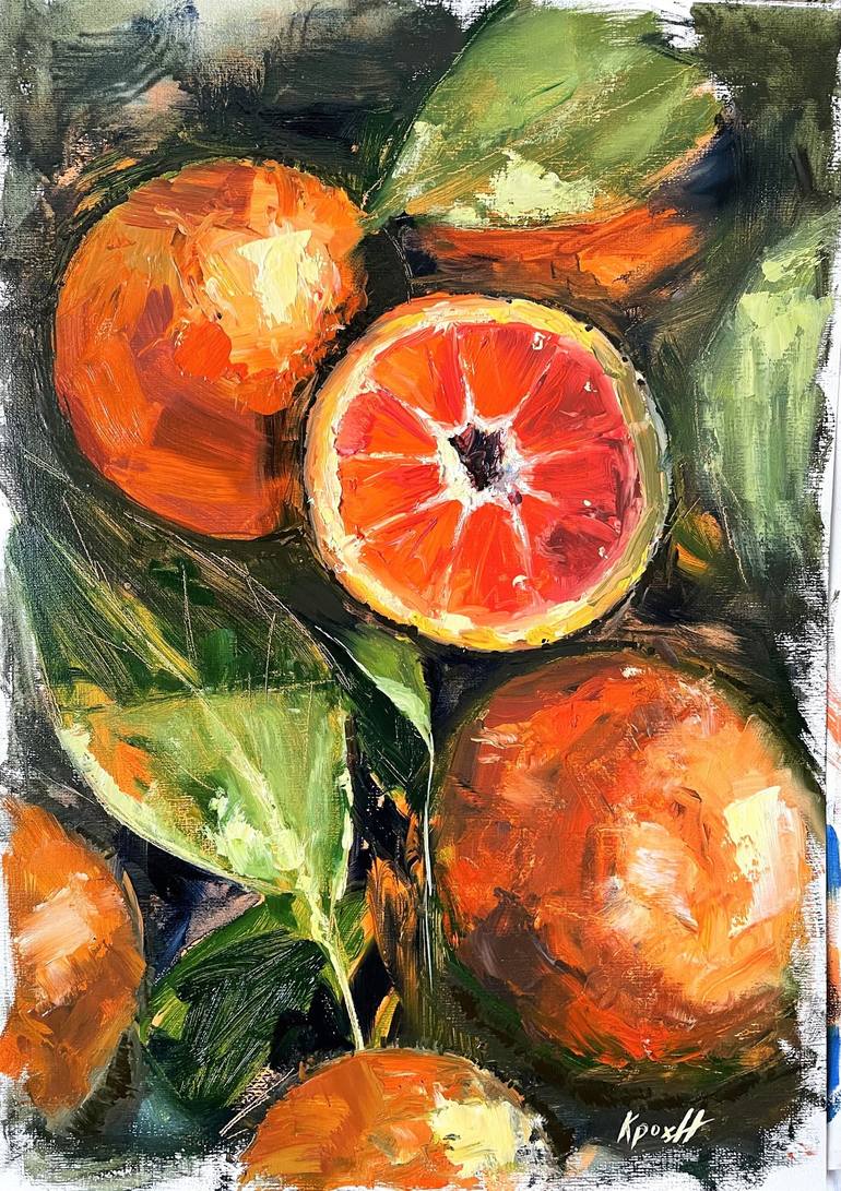 ORANGES Painting by Anastasiya Krokhmal Saatchi Art