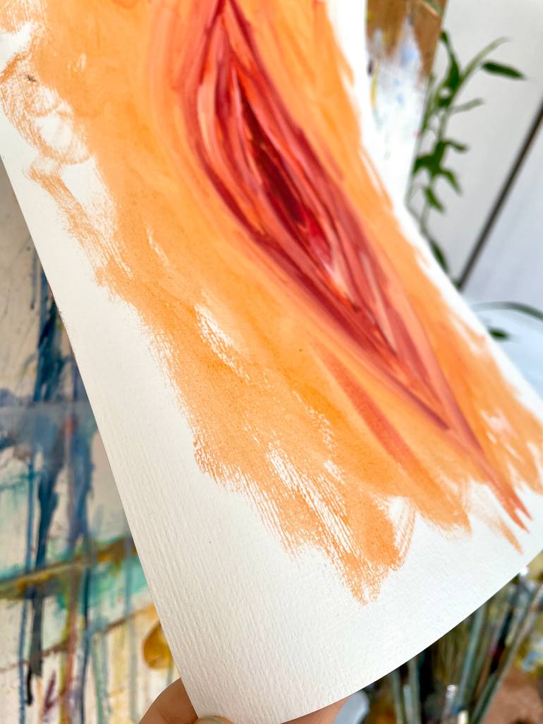 Original Abstract Expressionism Erotic Painting by Anastasiya Krokhmal