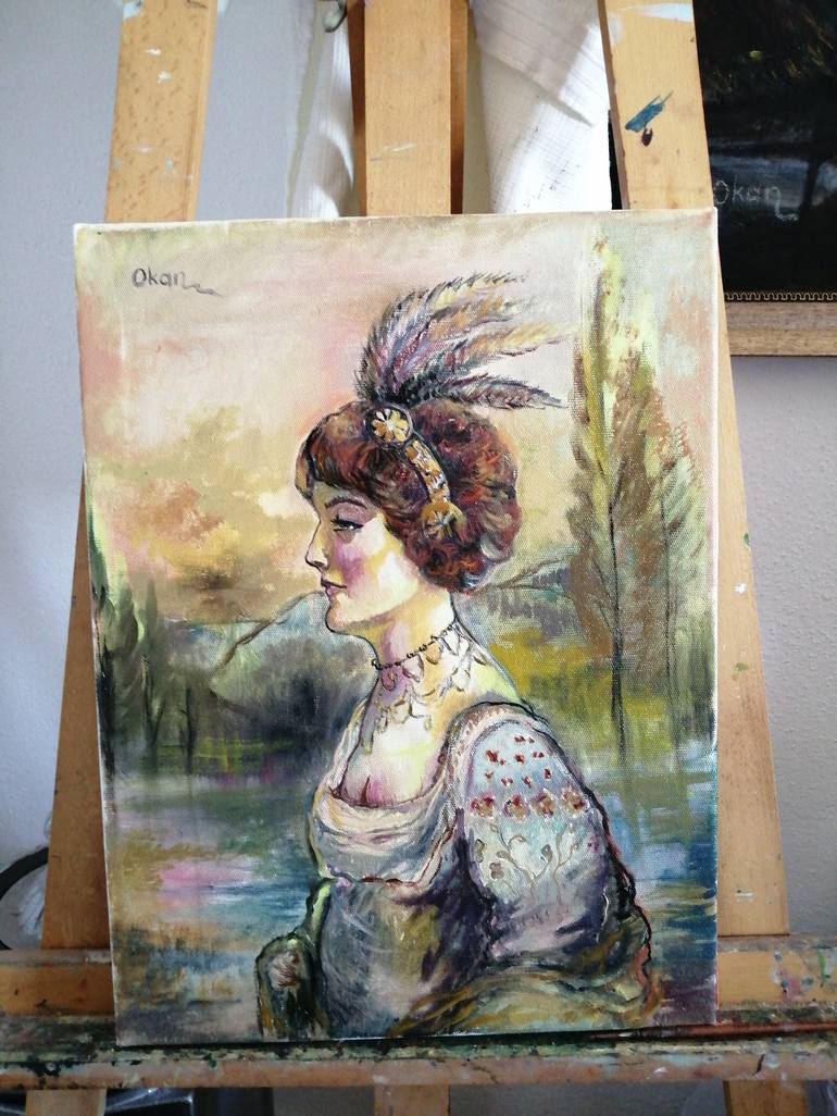 Original Impressionism Women Painting by Okan Ayyildizakal