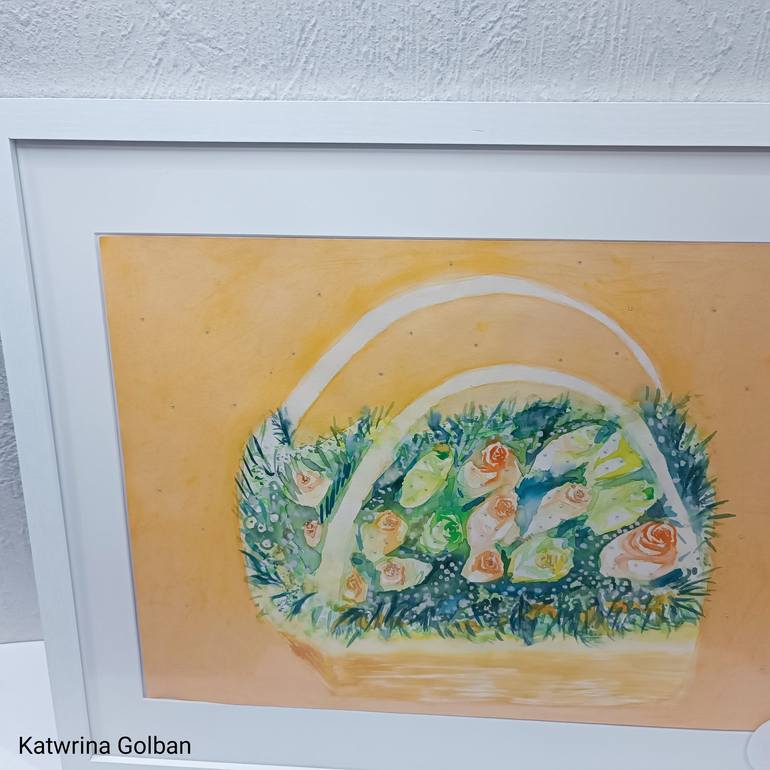 Original Floral Painting by Katwrina Golban