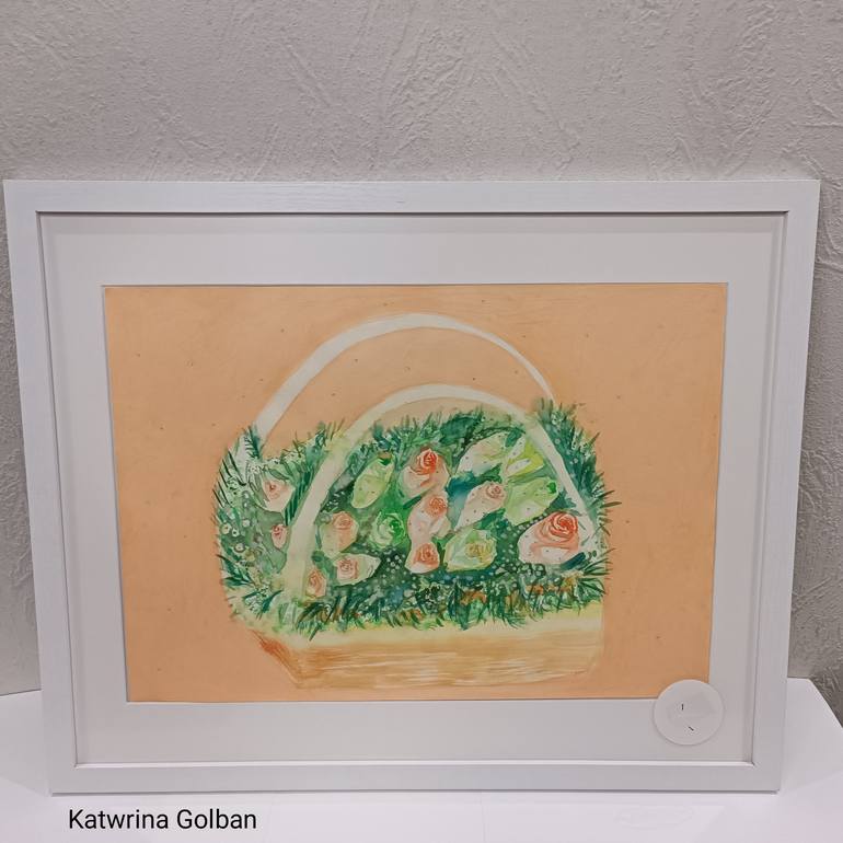 Original Floral Painting by Katwrina Golban