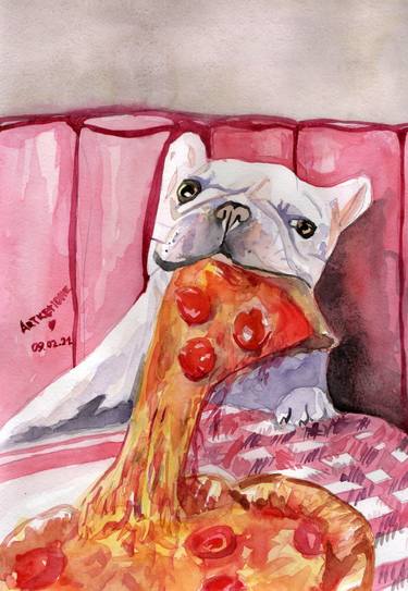 Print of Dogs Paintings by Katwrina Golban