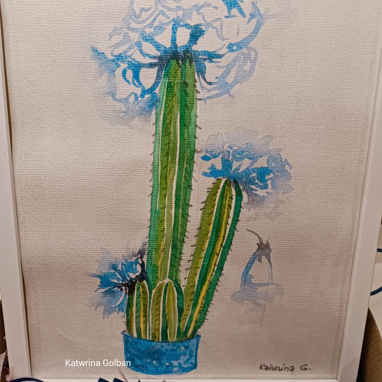 Original Conceptual Floral Painting by Katwrina Golban