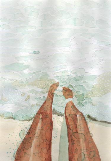 Lady's feet in the sea , 現代藝術 ,(2022) thumb