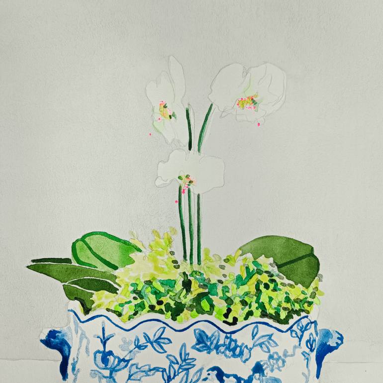 Original Conceptual Floral Painting by Katwrina Golban