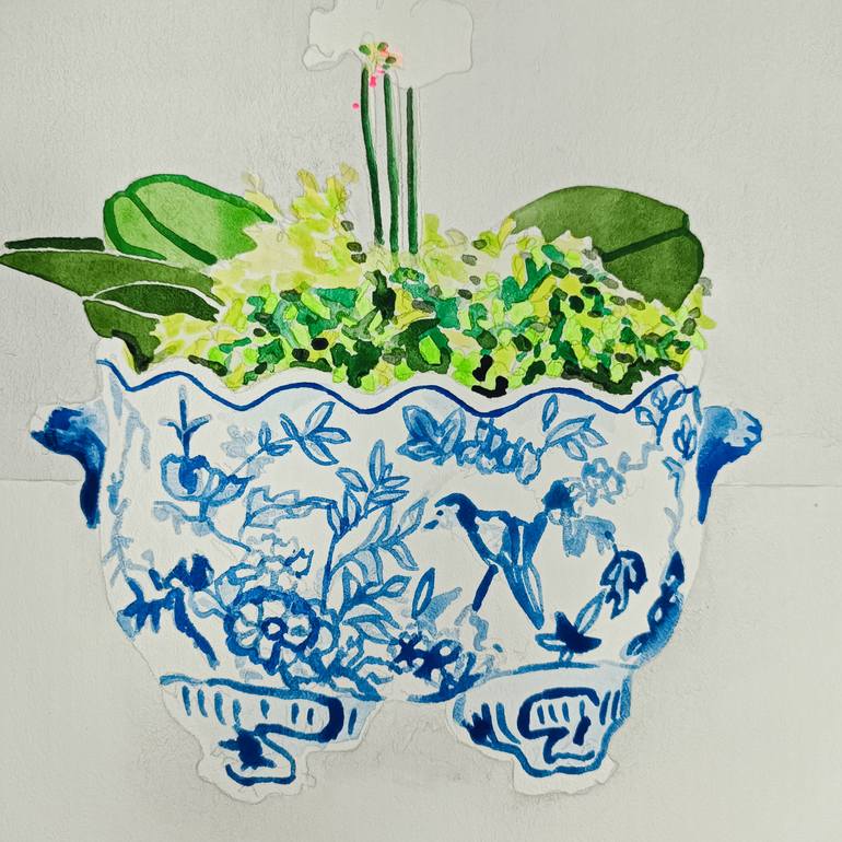 Original Conceptual Floral Painting by Katwrina Golban