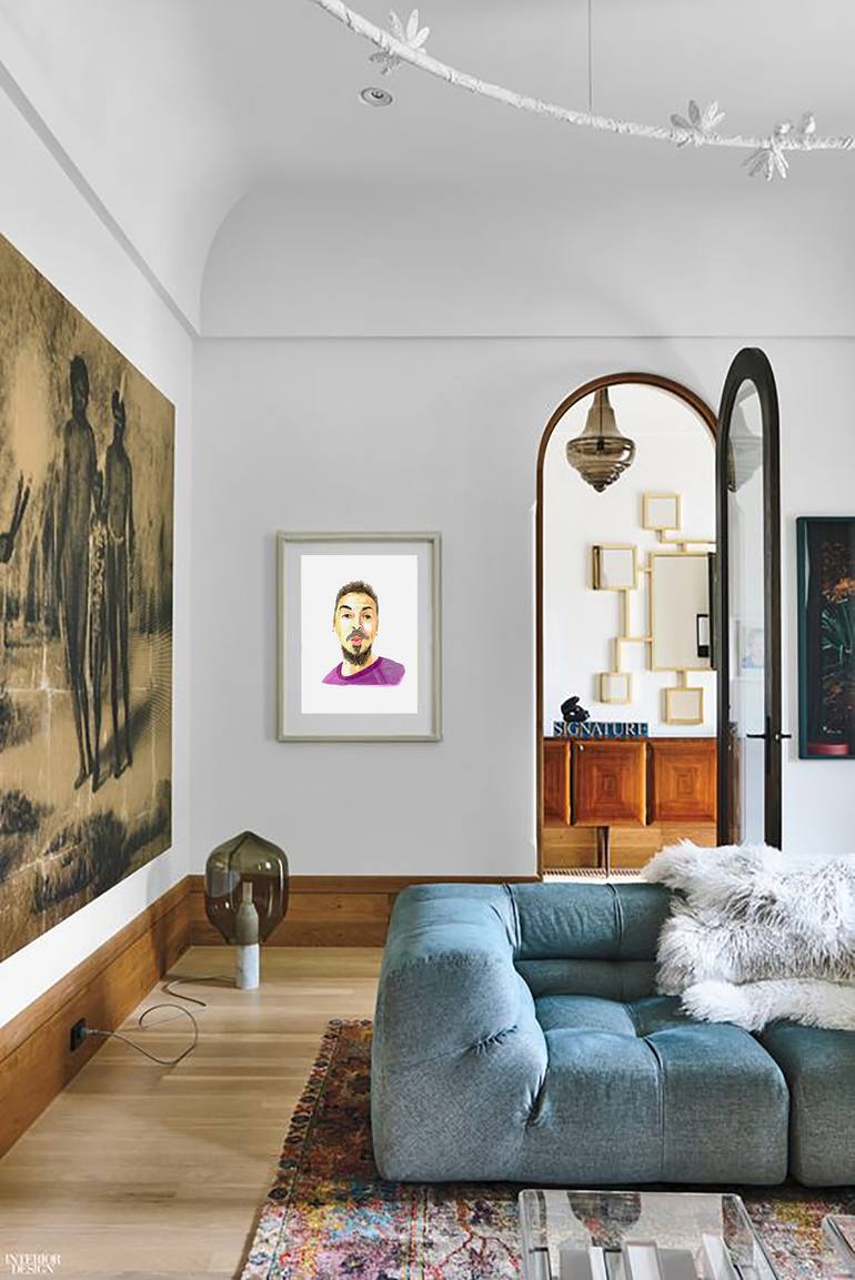 Original Conceptual Men Painting by Katwrina Golban