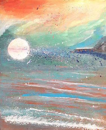 Original Conceptual Beach Paintings by Katwrina Golban