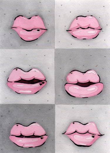 Pink lips (with Swarovski stones) , 粉紅色的嘴唇（用施華洛世奇寶石(2018) thumb