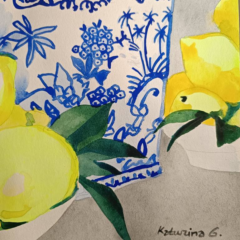 Original Floral Painting by Katwrina Golban