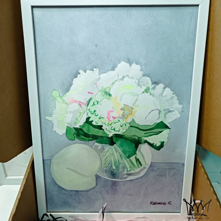 Original Conceptual Floral Painting by Katwrina Golban