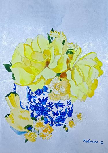 Original Conceptual Floral Paintings by Katwrina Golban