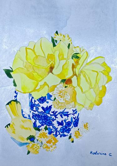 Original Floral Paintings by Katwrina Golban