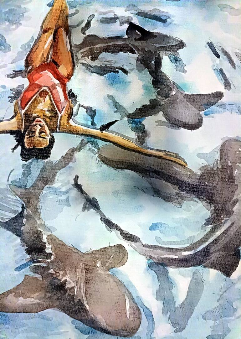Original Conceptual Erotic Painting by Katwrina Golban
