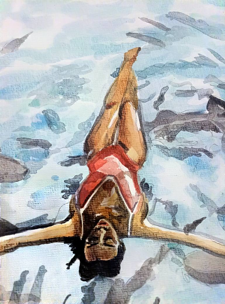 Original Conceptual Erotic Painting by Katwrina Golban