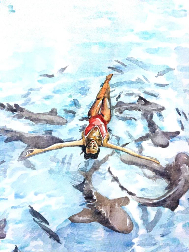 Original Conceptual Erotic Painting by Katwrina Golban