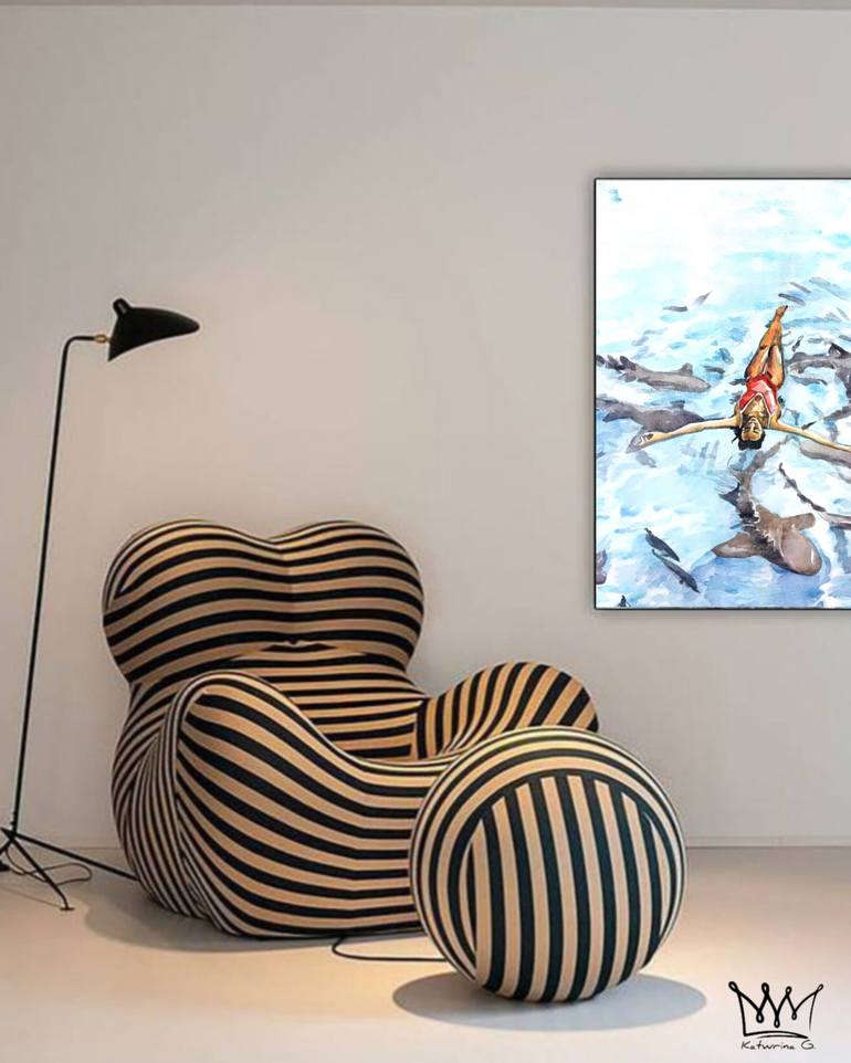 Original Conceptual Erotic Painting by Katwrina Golban