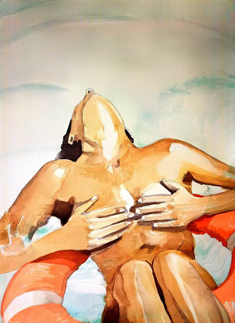 Original Conceptual Erotic Painting by Katwrina Golban