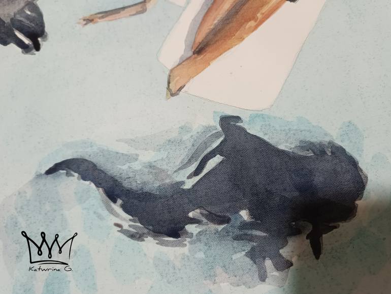 Original Conceptual Erotic Painting by Katwrina Golban