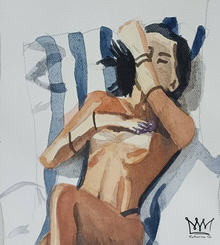 Original Conceptual Erotic Painting by Katwrina Golban