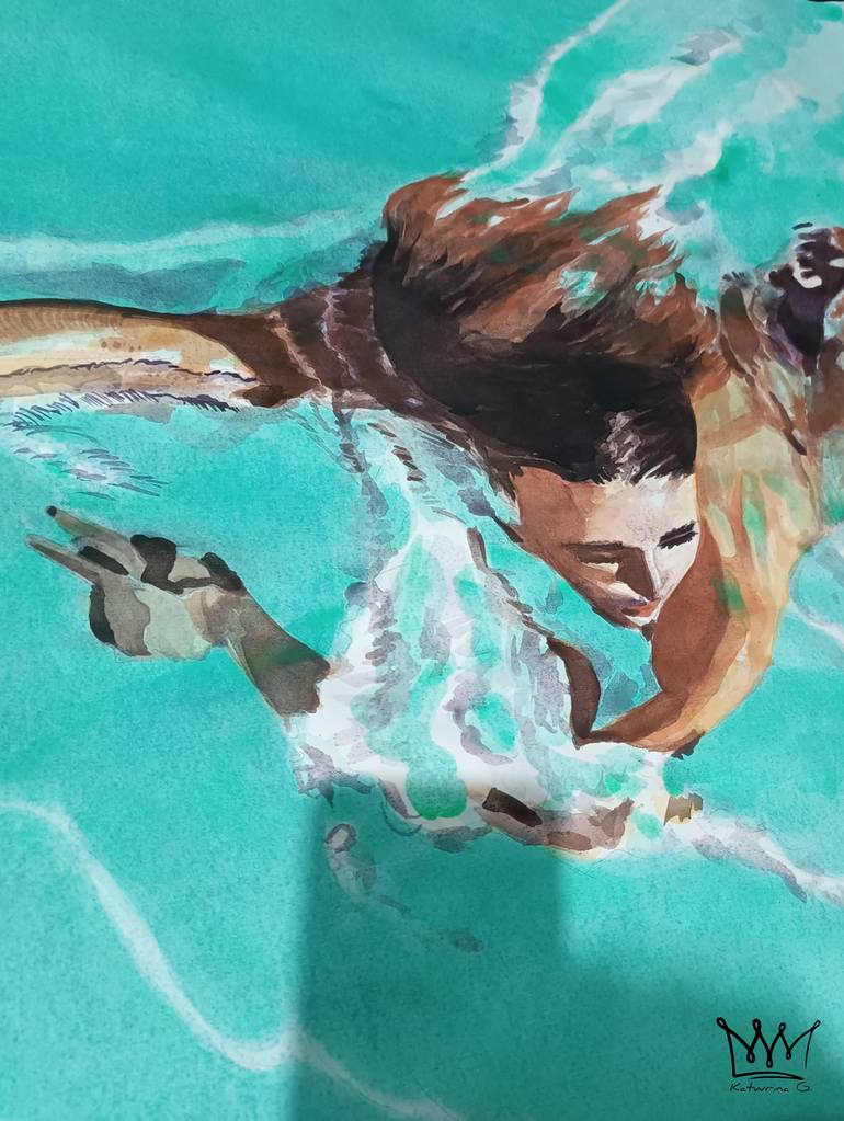 Original Abstract Erotic Painting by Katwrina Golban